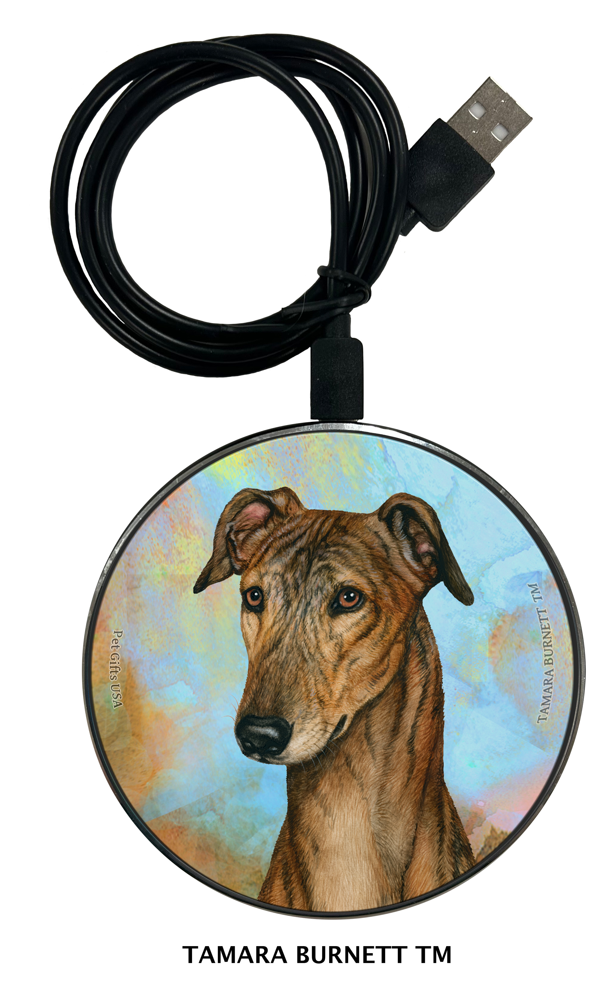 Greyhound Red Brindle - Zoomies Phone Charger image